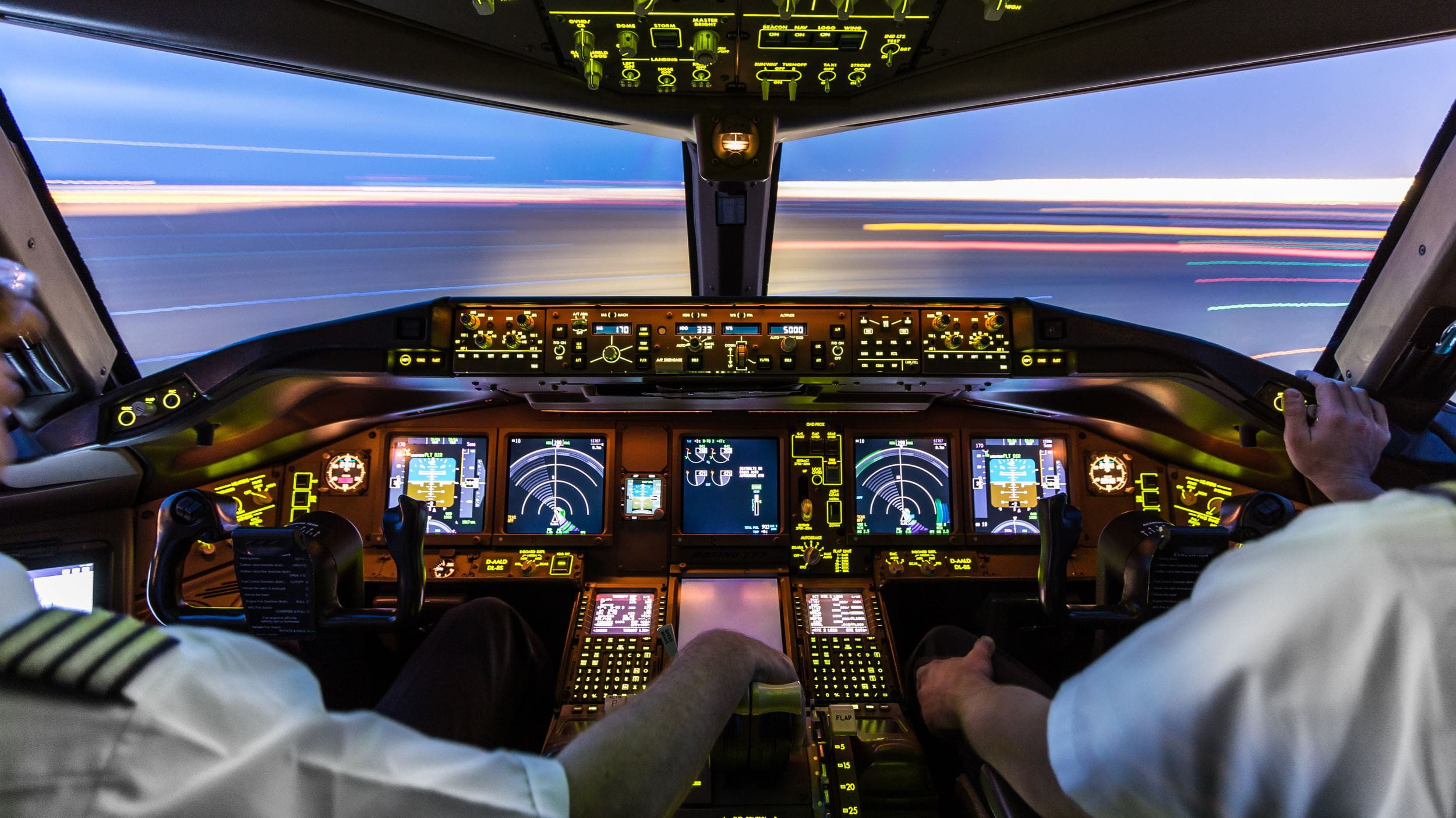 Cockpit im Flugzeug