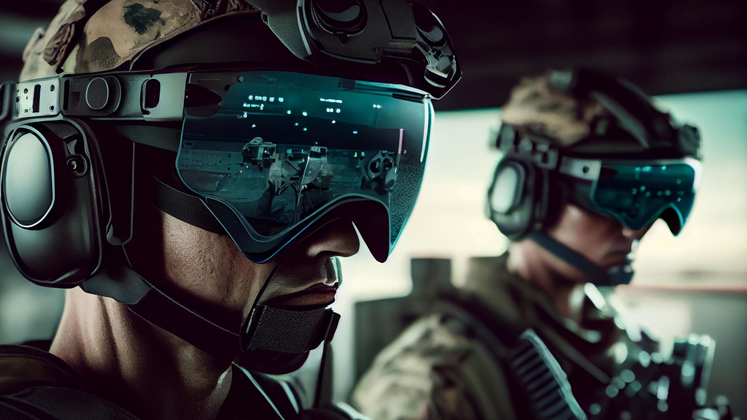 Soldat mit einem MR-Headset