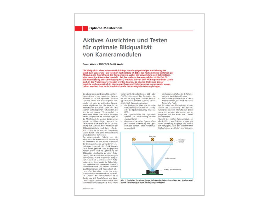 Aktives Ausrichten von Kamermodulen
