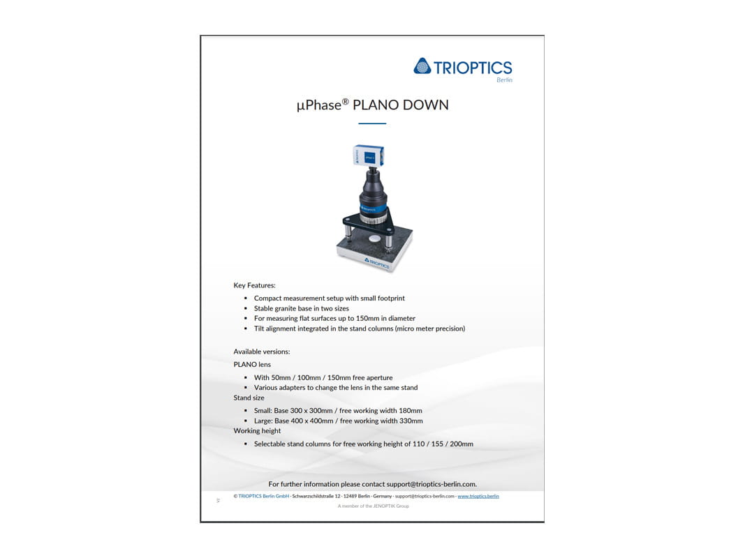 µPhase® PLANO DOWN Flyer