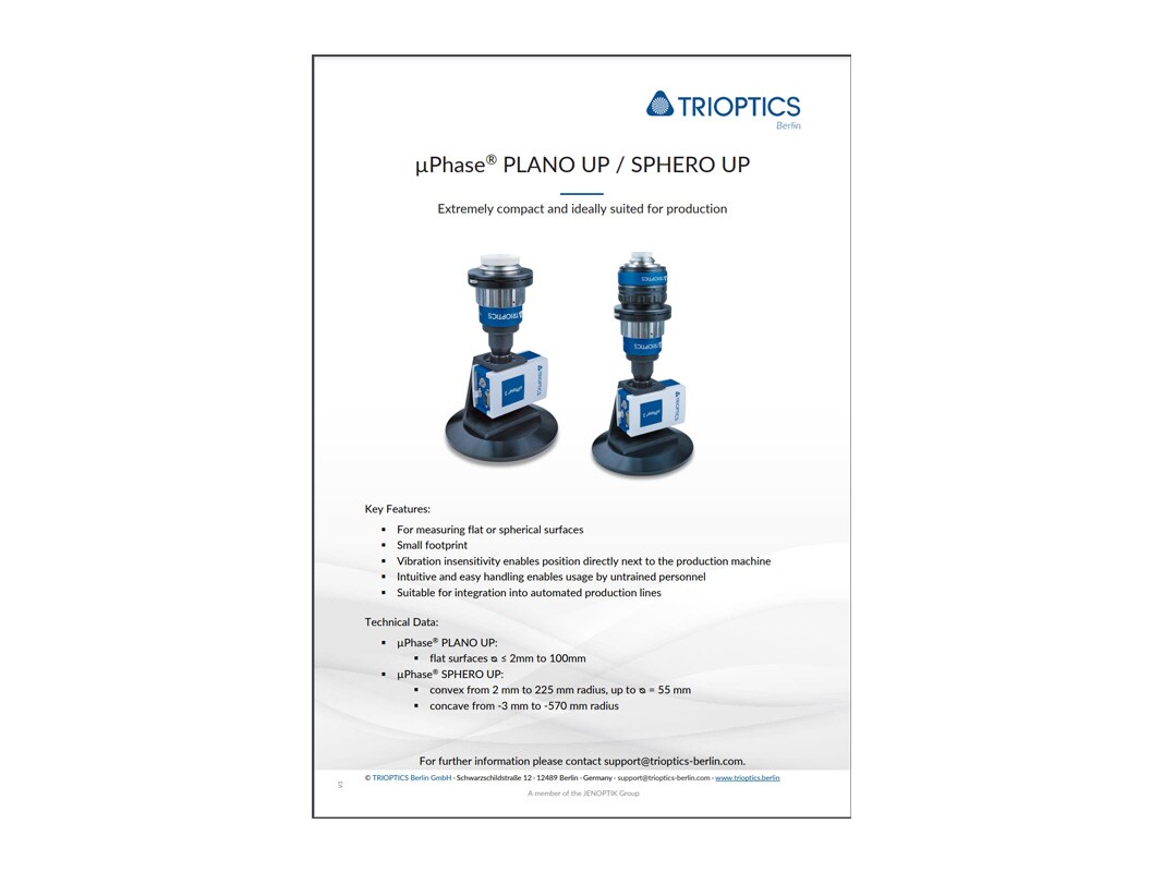 µPhase® PLANO UP / SPHERO UP Flyer