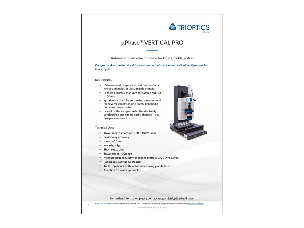 µPhase® VERTICAL PRO Flyer